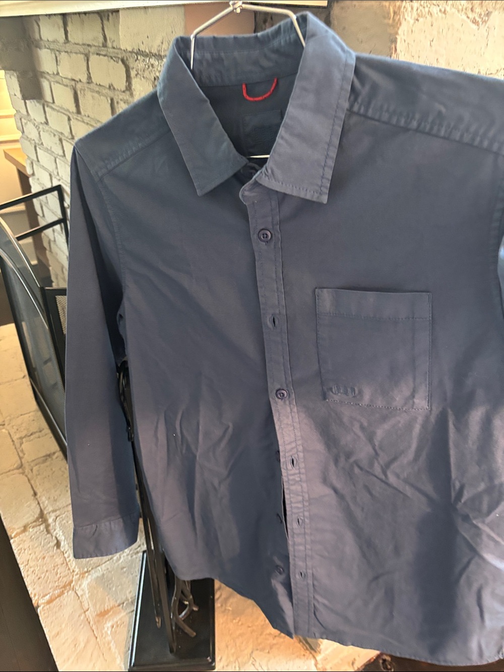 Topo Design Men's Navy Long-Sleeve Button-Up Shirt